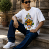 ChatGPT Image Aug 3, 2026, 06_04_36 PM Hanuman 777 Oversized Men T-Shirt | Divine Power Graphic Print | White