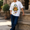 ChatGPT Image Aug 3, 2026, 06_04_39 PM Hanuman 777 Oversized Men T-Shirt | Divine Power Graphic Print | White