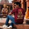 ChatGPT Image Aug 4, 2026, 03_24_22 PM Unisex Oversized Hanuman Graphic Printed T-Shirt for Men & Women | Spiritual Devotional Back Print Oversized Tee | Maroon Half Sleeve Loose Fit Streetwear T-Shirt | Loopknit 240 GSM Premium Cotton Casual Wear