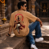 ChatGPT Image Aug 5, 2026, 02_46_32 PM Unisex Oversized Hanuman Graphic T-Shirt Spiritual Warrior Design, Beige Cotton Tee