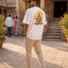 ChatGPT Image Aug 5, 2026, 05_30_13 PM Unisex Oversized Meditating Hanuman Graphic T-Shirt | Spiritual Calm Design, White Cotton Tee