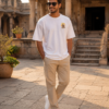 ChatGPT Image Aug 5, 2026, 05_30_17 PM Unisex Oversized Meditating Hanuman Graphic T-Shirt | Spiritual Calm Design, White Cotton Tee