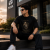 Ratan Tata Motivational Printed Oversized T-Shirt for Men | Premium Loopknit Cotton 240 GSM | Black Oversized T Shirt | Inspirational Quote Streetwear Casual Wear for Men | by Giftspeaks