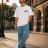 Shivray White Oversized T Shirt for Men | Shivaji Maharaj Printed Oversize Cotton T-Shirt | Premium Loopknit 240 GSM Streetwear Graphic Tee | Royal Maratha Culture T Shirt � Giftspeaks