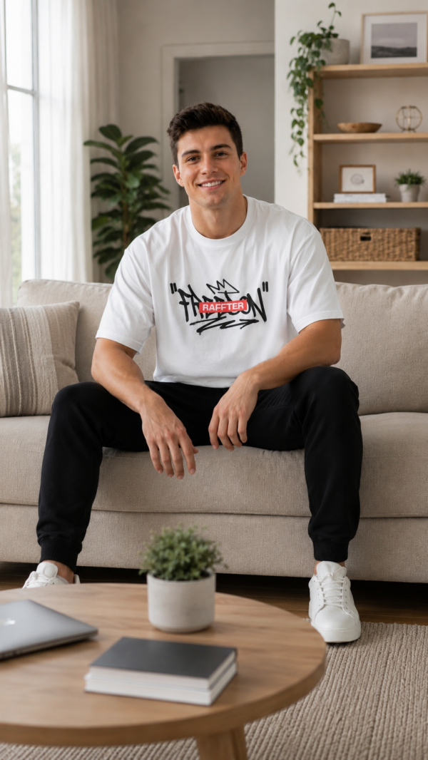 Men Freedom Graphic Oversized T-Shirt | Urban Streetwear Cotton Tee | Raffter Edition