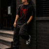 ChatGPT Image Jul 22, 2026, 12_14_35 PM Men Oversized Black Superhero Spider Graphic T-Shirt | Bold Red Spider Emblem & Back Print | Premium Loopknit Cotton 240 GSM | Streetwear Comic Style Tee