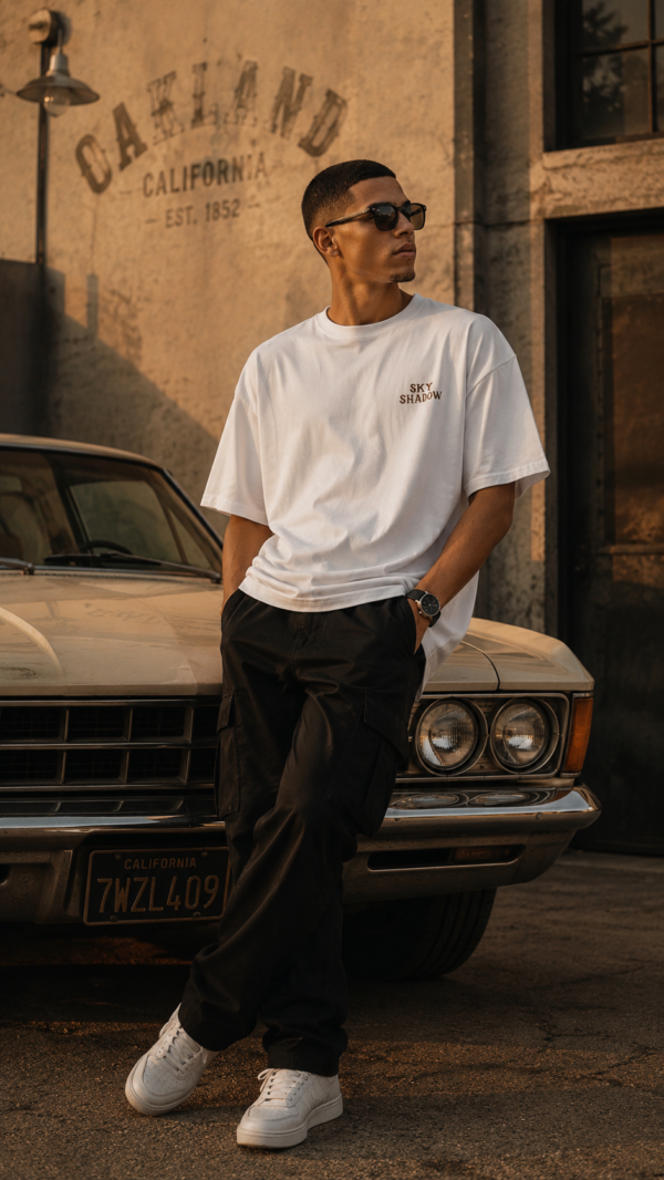 ChatGPT Image Jul 22, 2026, 12_24_30 PM Men Oversized Graphic T-Shirt | Sky Shadow Eagle & Wolf Back Print | Loopknit 240 GSM Heavyweight Streetwear Tee