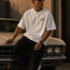 ChatGPT Image Jul 22, 2026, 12_26_24 PM Men Oversized Graphic T-Shirt | Sky Shadow Eagle & Wolf Back Print | Loopknit 240 GSM Heavyweight Streetwear Tee