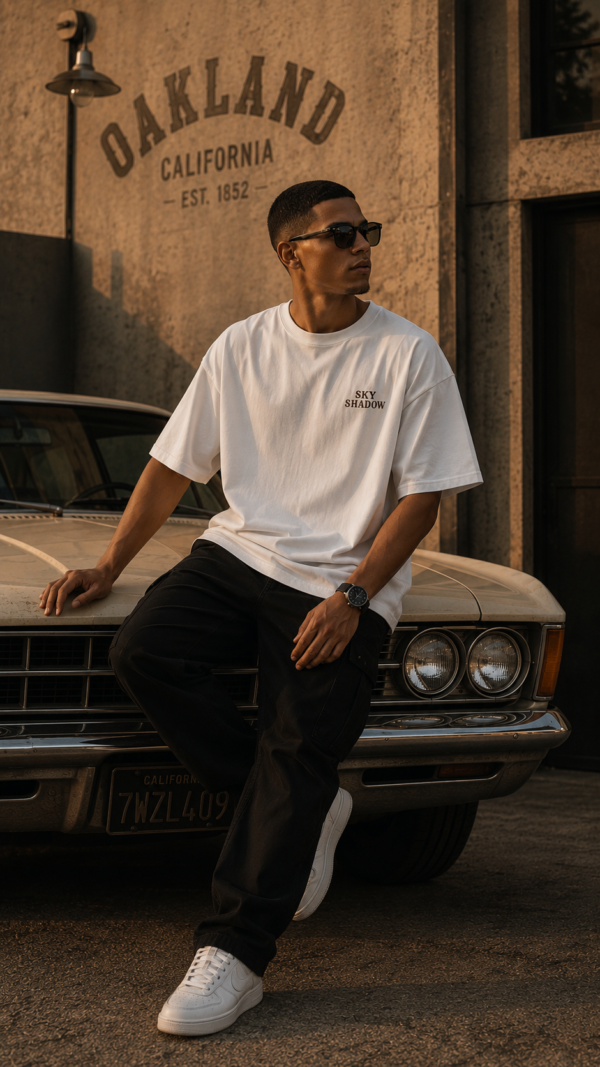 ChatGPT Image Jul 22, 2026, 12_26_24 PM Men Oversized Graphic T-Shirt | Sky Shadow Eagle & Wolf Back Print | Loopknit 240 GSM Heavyweight Streetwear Tee