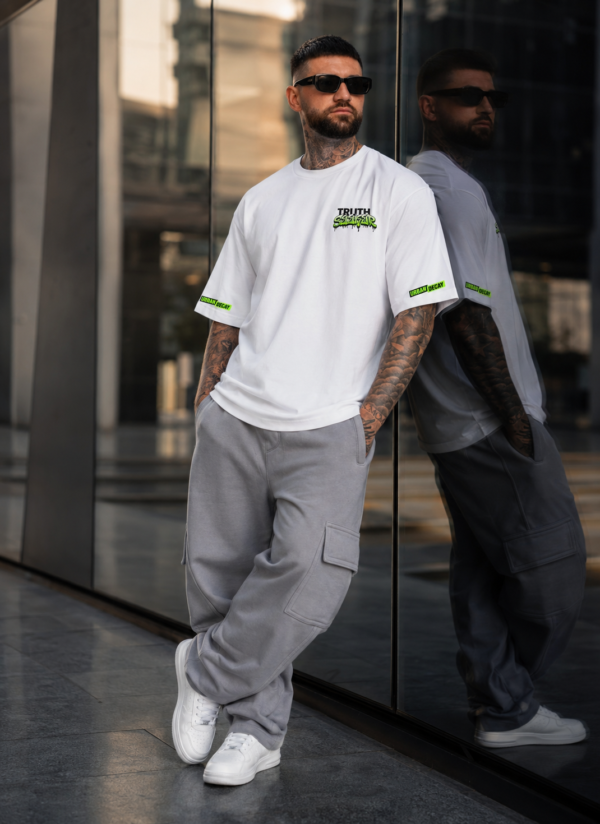 ChatGPT Image Jul 22, 2026, 12_30_45 PM Men Oversized Streetwear T-Shirt | Truth Seeker Typography Print | Loopknit 240 GSM Heavyweight Graphic Tee
