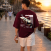 ChatGPT Image Jul 23, 2026, 02_04_24 PM Come True Oversized Graphic T-Shirt for Men | Dream Motivation Back Print Streetwear Tee | Aesthetic Money Graphic Casual Maroon Oversized Cotton Tshirt
