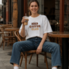 ChatGPT Image Jul 23, 2026, 02_58_00 PM (1) Iced Coffee Club Women Oversized T-Shirt | Minimal Coffee Graphic Print | White