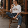 ChatGPT Image Jul 23, 2026, 03_00_54 PM Iced Coffee Club Women Oversized T-Shirt | Minimal Coffee Graphic Print | White