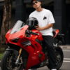 Born To Ride Oversized T-Shirt for Men | 240 GSM Premium Heavyweight Cotton Motorcycle Biker Graphic Back Print Streetwear Casual Round Neck Riding Tee