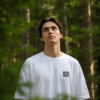 BYAKKO Oversized Men T-Shirt | Lion & Eagle Symbolic Back Print | White