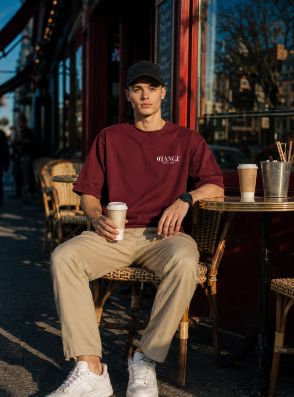 ChatGPT Image Jul 23, 2026, 11_53_05 AM Change The Game Oversize Graphic Printed T-Shirt for Men | Premium Oversized Streetwear Back Print T-Shirt | Casual Wear Graphic Tee by giftspeaks | Maroon & White