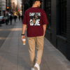 ChatGPT Image Jul 23, 2026, 11_58_34 AM Change The Game Oversize Graphic Printed T-Shirt for Men | Premium Oversized Streetwear Back Print T-Shirt | Casual Wear Graphic Tee by giftspeaks | Maroon & White
