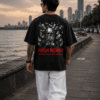 Hush Money Oversized Black T-Shirt for Men | Skull Money Graphic Back Print | Premium Streetwear Loopknit 240 GSM | By Giftspeaks