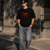 ChatGPT Image Jul 30, 2026, 02_08_18 PM Men's Oversized Superhero Graphic Back Print T-Shirt | Spider Inspired Streetwear Tee with Bold Back Design, Casual Oversized Cotton T-Shirt for Men