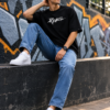 ChatGPT Image Jul 30, 2026, 02_50_00 PM Men’s Oversized Black Rebel T-Shirt – Loopknit Cotton 240 GSM with DTF Print Streetwear Style
