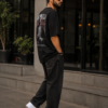 Men’s Oversized Black Smoking Kills T-Shirt – Loopknit Cotton 240 GSM Streetwear Fit