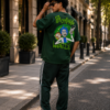 Men's Oversized Peace Among Worlds Graphic T-Shirt | Sci-Fi Cartoon Portal Back Print Streetwear Oversized T-Shirt for Men