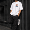 Mens Anime Pirate Crew Graphic Oversized T-Shirt Back Print Statement Design | Premium Loopknit 240 GSM Cotton | Relaxed Streetwear Fit