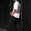 Mens Anime Pirate Crew Graphic Oversized T-Shirt Back Print Statement Design | Premium Loopknit 240 GSM Cotton | Relaxed Streetwear Fit