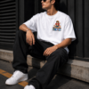 Mens Anime Pirate Crew Graphic Oversized T-Shirt Back Print Statement Design | Premium Loopknit 240 GSM Cotton | Relaxed Streetwear Fit