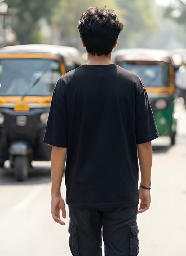 D2mfP4DP_J3BU1O3N27_2026-01-30_3.jpg Urban Experience Black Oversized T-Shirt for Men | Modern Street Typography DTF Print Tee | Premium Loopknit 240 GSM Casual Wear By Giftspeaks