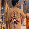 D7msw97__B3D684AGKS_2026-05-08_2.png Unisex Oversized Hanuman Graphic T-Shirt Spiritual Warrior Design, Beige Cotton Tee