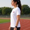 Women's White Regular Fit Activewear T-Shirt with Move On Graphic | Meshknit 180 GSM Breathable Sports Tee for Gym, Running, Yoga, Workout, Training & Fitness