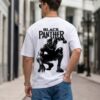 Men's Black Panther Oversized T-Shirt White | Loopknit 240 GSM Heavyweight Graphic Back Print Streetwear Tee