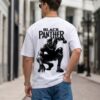 Men's Black Panther Oversized T-Shirt White | Loopknit 240 GSM Heavyweight Graphic Back Print Streetwear Tee