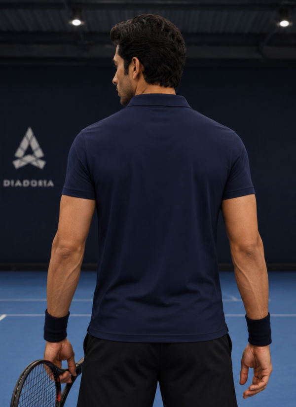 Plain Navy Blue Polo T-Shirt | 180 GSM Polo Knit | 100% Polyester | Wrinkle Free Stretchable Sports Wear