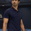 Plain Navy Blue Polo T-Shirt | 180 GSM Polo Knit | 100% Polyester | Wrinkle Free Stretchable Sports Wear