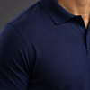 Plain Navy Blue Polo T-Shirt | 180 GSM Polo Knit | 100% Polyester | Wrinkle Free Stretchable Sports Wear