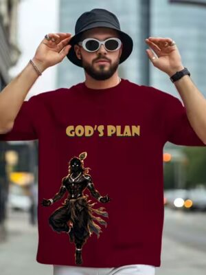 FObC4IuX_UI9KJJQK61_2026-05-25_1.jpg God's Plan Oversized Graphic T-Shirt for Men | Krishna Inspired Spiritual Streetwear Tee | Divine Anime Aesthetic Casual Oversized Cotton Tshirt