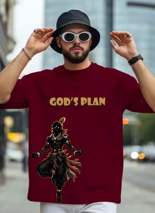 FObC4IuX_UI9KJJQK61_2026-05-25_1.jpg God's Plan Oversized Graphic T-Shirt for Men | Krishna Inspired Spiritual Streetwear Tee | Divine Anime Aesthetic Casual Oversized Cotton Tshirt