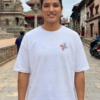Womens Oversized White T-Shirt | Lord Shiva Om Namah Shivaya Graphic Print | Loopknit 240 GSM Premium Heavy Fabric | Spiritual Streetwear T-Shirt for Women