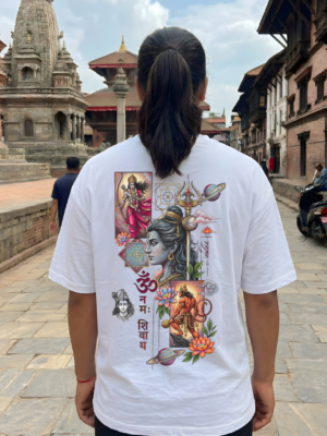 FgsJyZkJ_PASQIMB3MQ_2026-02-05_1.png Womens Oversized White T-Shirt | Lord Shiva Om Namah Shivaya Graphic Print | Loopknit 240 GSM Premium Heavy Fabric | Spiritual Streetwear T-Shirt for Women