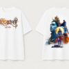 Mahakal Divine Graphic Oversized White T-Shirt for Men & Women | Spiritual Lord Shiva Back Print | Premium 240 GSM Loopknit Cotton | Unisex Streetwear Devotional Design | Front Sanskrit Typography & Detailed Back Artwork