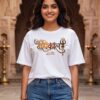 Mahakal Divine Graphic Oversized White T-Shirt for Men & Women | Spiritual Lord Shiva Back Print | Premium 240 GSM Loopknit Cotton | Unisex Streetwear Devotional Design | Front Sanskrit Typography & Detailed Back Artwork
