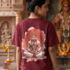 H4hZhhBj_ATRJYLOBOC_2026-05-08_2.png Unisex Oversized Meditating Hanuman Graphic T-Shirt Spiritual Calm Design, Maroon Cotton Tee