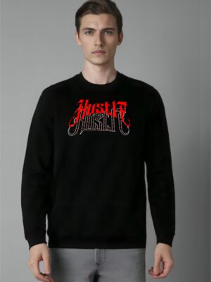 H_RElTyr_MDRLWUV6NN_2026-01-30_1.jpg Hustle Mentality Graphic Black Sweatshirt for Men | Money Power Streetwear Back Print | Premium Fleece 300 GSM | By Giftspeaks