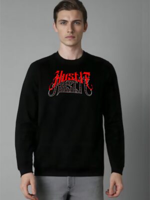 H_RElTyr_MDRLWUV6NN_2026-01-30_1.jpg Hustle Mentality Graphic Black Sweatshirt for Men | Money Power Streetwear Back Print | Premium Fleece 300 GSM | By Giftspeaks