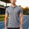 JE_ttnoB_8AFT9GKP88_2026-06-30_1.png Plain Grey Polo T-Shirt | 180 GSM Mesh Knit | 100% Polyester | Stretchable Sports Wear