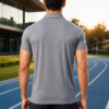 JE_ttnoB_F77G8BQFKI_2026-06-30_2.png Plain Grey Polo T-Shirt | 180 GSM Mesh Knit | 100% Polyester | Stretchable Sports Wear