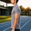 JE_ttnoB_SV77DRVP6O_2026-06-30_3-1.png Plain Grey Polo T-Shirt | 180 GSM Mesh Knit | 100% Polyester | Stretchable Sports Wear