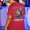Level Up Oversized T-Shirt for Women | Gaming Graphic Back Print Tee | Maroon Streetwear T-Shirt | Loopknit 240 GSM Premium Fit